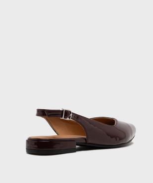 Escarpins slingback à bout pointu et talon plat femme - Follow Me vue4 - FOLLOW ME - GEMO