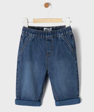 Jean large avec taille élastique ajustable bébé garçon vue1 - GEMO 4G BEBE - GEMO