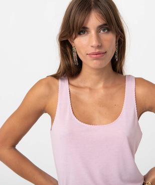 Débardeur femme avec emmanchures festonnées vue2 - GEMO(FEMME PAP) - GEMO