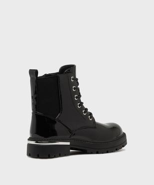 Boots crantées vernies avec zip et élastique fille vue4 - LOVELY WINGS - GEMO