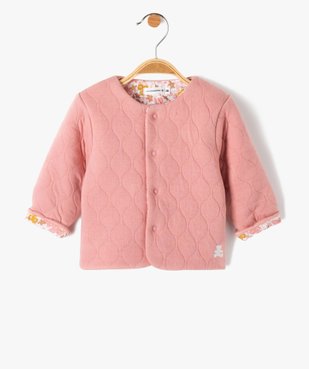 Gilet bébé fille en sweat matelassée douillet - LuluCastagnette vue1 - LULUCASTAGNETTE - GEMO