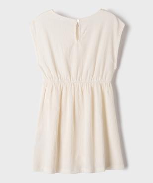 Robe courte sans manches en maille froissée fille vue4 - GEMO 4G FILLE - GEMO