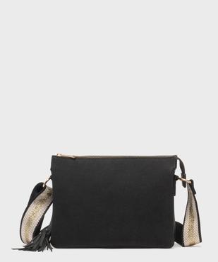 Sac à bandoulière multi-matières avec pampille amovible femme vue1 - GEMO (ACCESS) - GEMO