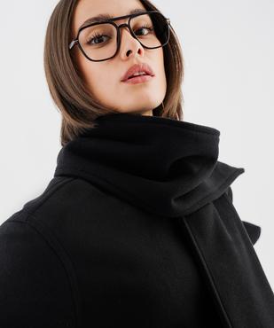 Manteau court écharpe femme vue2 - GEMO(FEMME PAP) - GEMO