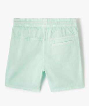 Bermuda garçon en toile au coloris unique et à taille élastiquée vue3 - GEMO (JUNIOR) - GEMO