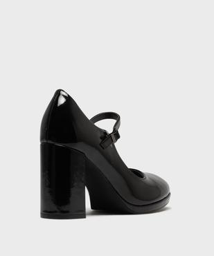 Escarpins vernis à brides avec talon bloc femme - Follow Me vue4 - FOLLOW ME - GEMO