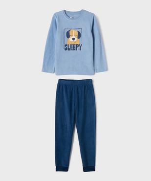 Pyjama en maille polaire garçon à motif chien vue1 - GEMO 4G GARCON - GEMO
