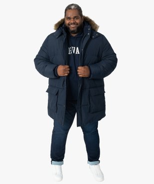 Parka homme grande taille matelassée avec capuche amovible vue5 - GEMO (G TAILLE) - GEMO