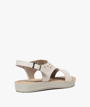 Sandales femme à talon compensé large bride perforée vue4 - GEMO (CONFORT) - GEMO