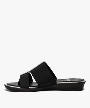 Mules femme à brides élastiques et strass vue3 - GEMO (CASUAL) - GEMO