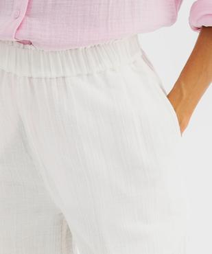 Pantalon large en gaze de coton femme vue2 - GEMO(FEMME PAP) - GEMO