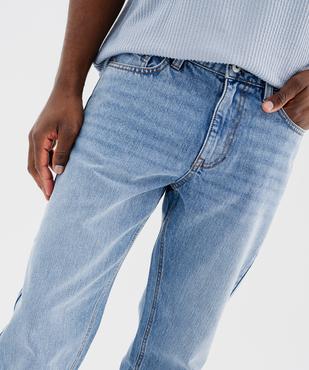 Jean Regular en denim 100% coton légèrement délavé homme vue3 - GEMO 4G HOMME - GEMO