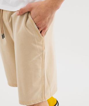 Bermuda en maille délavée au coloris unique homme vue2 - GEMO (HOMME) - GEMO