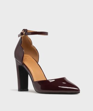 Escarpins vernis à talon haut et bout pointu femme - Valentina Baldano vue2 - VALENTINA BALDA - GEMO