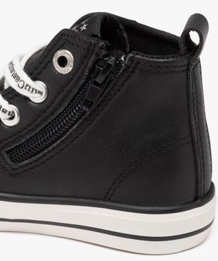 Baskets fille mid-cut unies à zip et à lacets - LuluCastagnette vue6 - LULU CASTAGNETT - GEMO