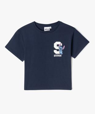 Tee-shirt court à manches courtes motif Stitch fille - Disney vue1 - LILO & STITCH - GEMO