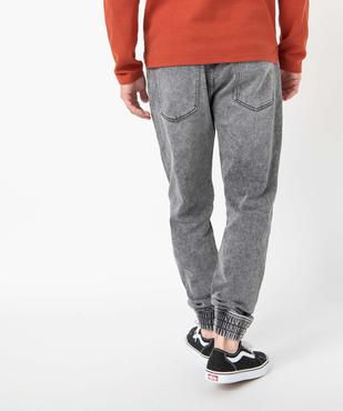 Jogger denim homme aspect délavé vue3 - GEMO (HOMME) - GEMO
