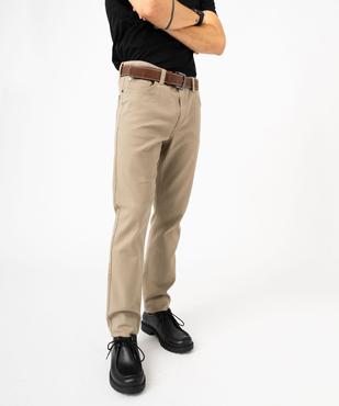 Pantalon en coton coupe Slim homme vue1 - GEMO 4G HOMME - GEMO