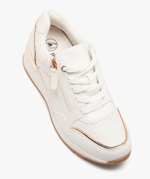 Baskets femme à talon compensé et à zip avec bout amande vue5 - VALENTINA BALDA - GEMO