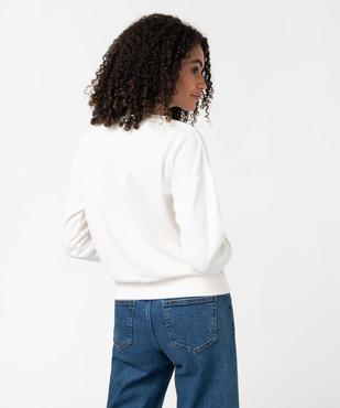 Sweat femme avec message brodé vue3 - GEMO(FEMME PAP) - GEMO