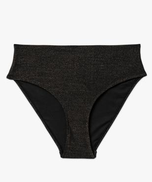 Bas de maillot de bain culotte taille haute pailletée femme vue4 - GEMO 4G FEMME - GEMO