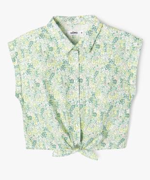 Chemise à manches courtes à motifs fleuris fille vue2 - GEMO (ENFANT) - GEMO