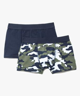 Lot de 2 boxers stretch uni + camo vue1 - GEMO (ENFANT) - GEMO