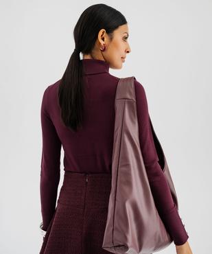 Pull col roulé en maille fine femme vue3 - GEMO 4G FEMME - GEMO