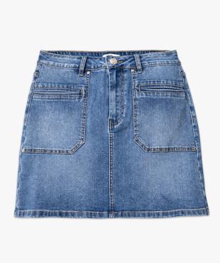 Jupe en jean stretch coupe trapèze femme vue4 - GEMO 4G FEMME - GEMO