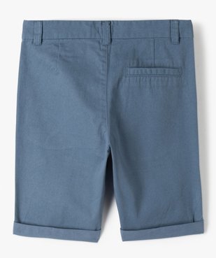 Bermuda coupe chino regular en toile de coton garçon vue3 - GEMO 4G GARCON - GEMO