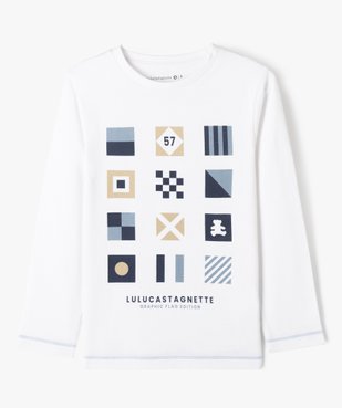 Tee-shirt manches longues imprimé garçon - LuluCastagnette vue1 - LULUCASTAGNETTE - GEMO