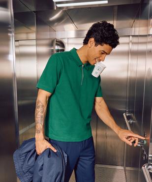 Polo manches courtes à col zippé homme vue6 - GEMO 4G HOMME - GEMO