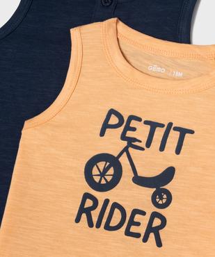 Débardeurs imprimés bébé garçon (lot de 2) vue2 - GEMO(BEBE DEBT) - GEMO