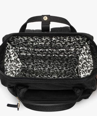 Sac à dos en textile à large ouverture femme vue3 - GEMO (ACCESS) - GEMO