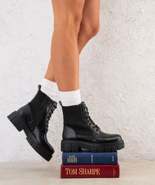 Bottines femme chaussettes style chunky vue1 - 5 MILES GEMO FOR GOOD - GEMO