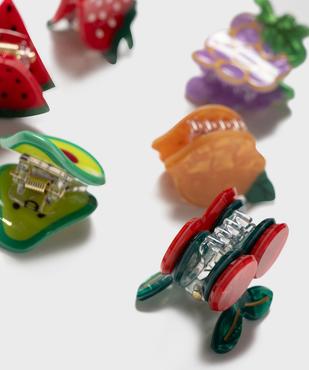 Pinces crabes pour les cheveux en forme de fruits fille (lot de 6) vue2 - GEMO (ACCESS) - GEMO