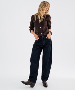 Veste courte en fourrure imitation imprimé léopard femme vue4 - GEMO(FEMME PAP) - GEMO