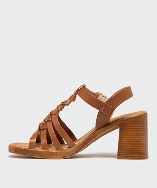 Sandales à brides avec large talon femme - Follow Me vue3 - FOLLOW ME - GEMO