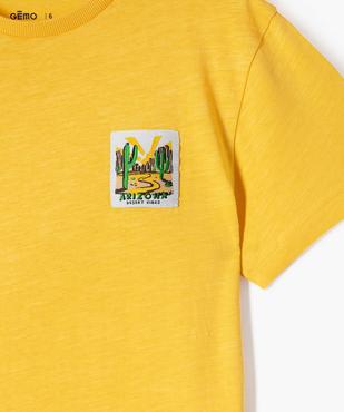 Tee-shirt manches courtes avec motif brodé Arizona garçon vue2 - GEMO (ENFANT) - GEMO