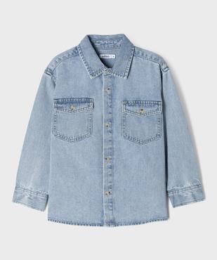 Chemise en jean avec poches poitrine garçon vue1 - GEMO (ENFANT) - GEMO