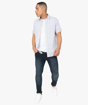 Tee-shirt homme à manches courtes uni vue5 - GEMO 4G HOMME - GEMO