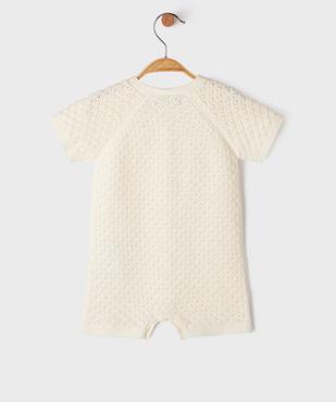 Combishort en coton façon crochet bébé fille - LuluCastagnette vue5 - LULUCASTAGNETTE - GEMO