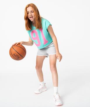 Tee-shirt fille crop top oversize vue5 - GEMO (JUNIOR) - GEMO