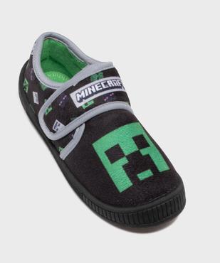 Chaussons en velours avec motif jeu vidéo garçon - Minecraft vue5 - MINECRAFT - GEMO