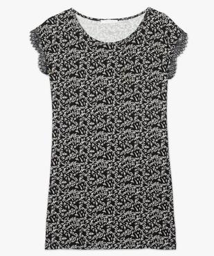 Chemise de nuit manches courtes vue4 - GEMO(HOMWR FEM) - GEMO
