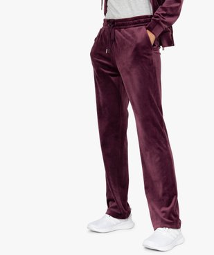 Pantalon femme large en velours ras vue1 - GEMO(FEMME PAP) - GEMO