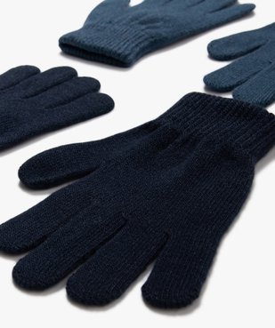 Gants garçon unis (lot de 2 paires) vue2 - GEMO (ENFANT) - GEMO