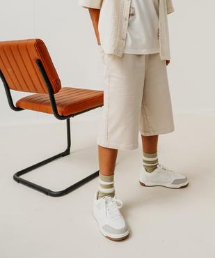 Bermuda skater en coton extensible au coloris unique garçon vue4 - GEMO (JUNIOR) - GEMO