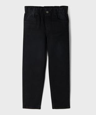 Jean large avec taille froncée élastique ajustable fille vue1 - GEMO (ENFANT) - GEMO