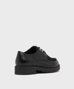 Derbies multimatière à semelle crantée femme vue4 - FOLLOW ME - GEMO
